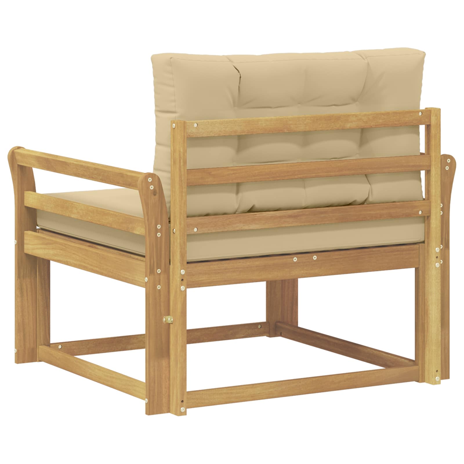 Outdoor Mittelsofa Polyester Weiß