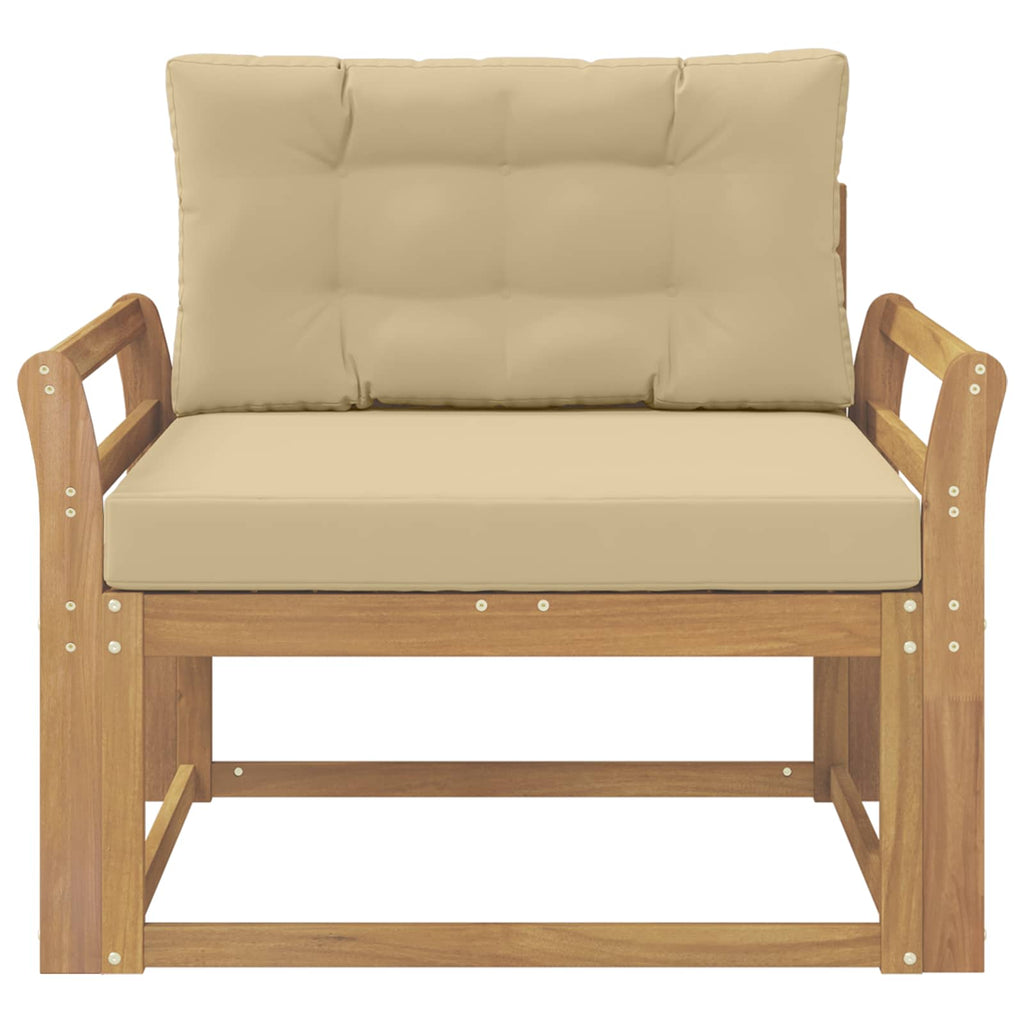 Outdoor Mittelsofa Polyester Weiß