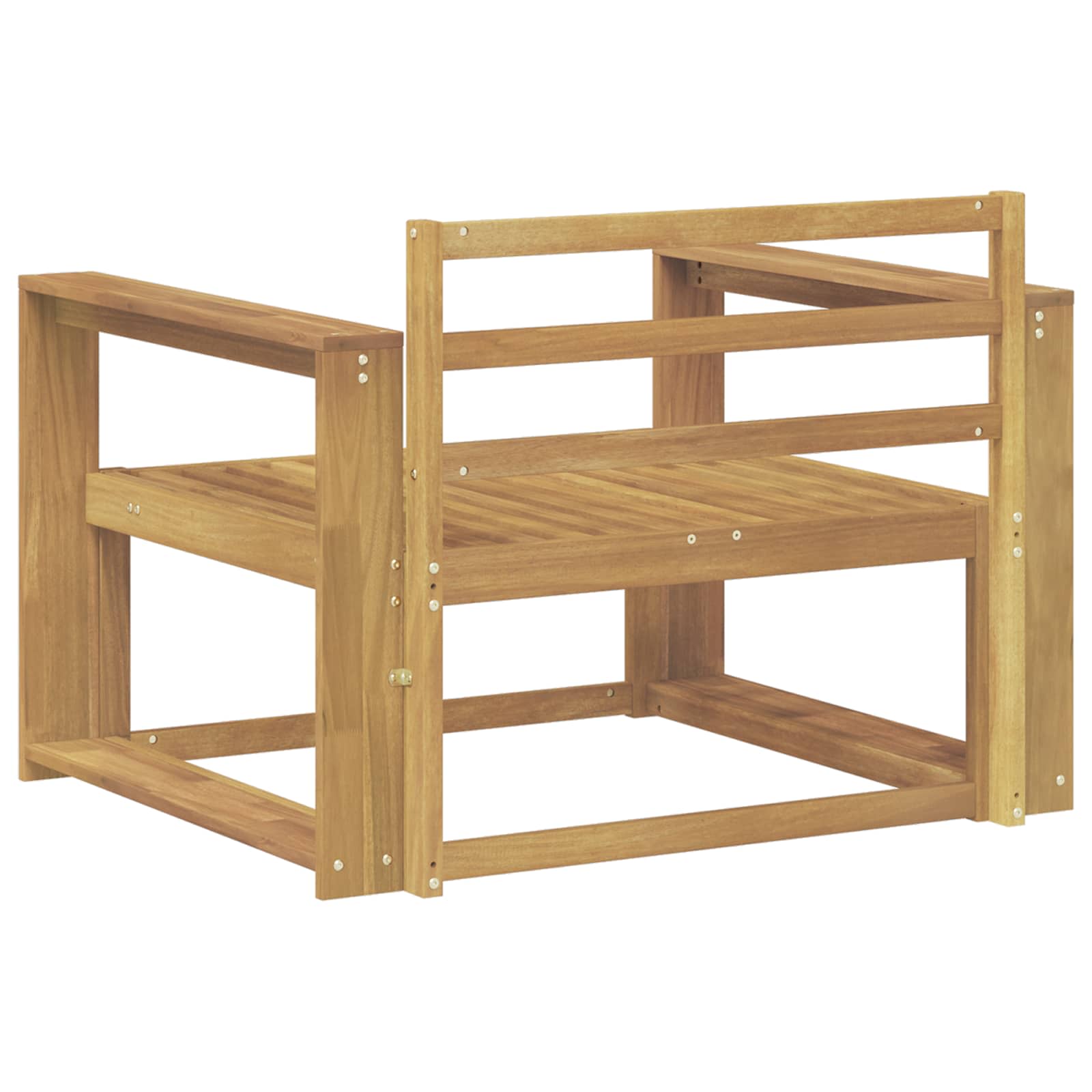 Outdoor Mittelsofa Massivholz Akazie Weiß