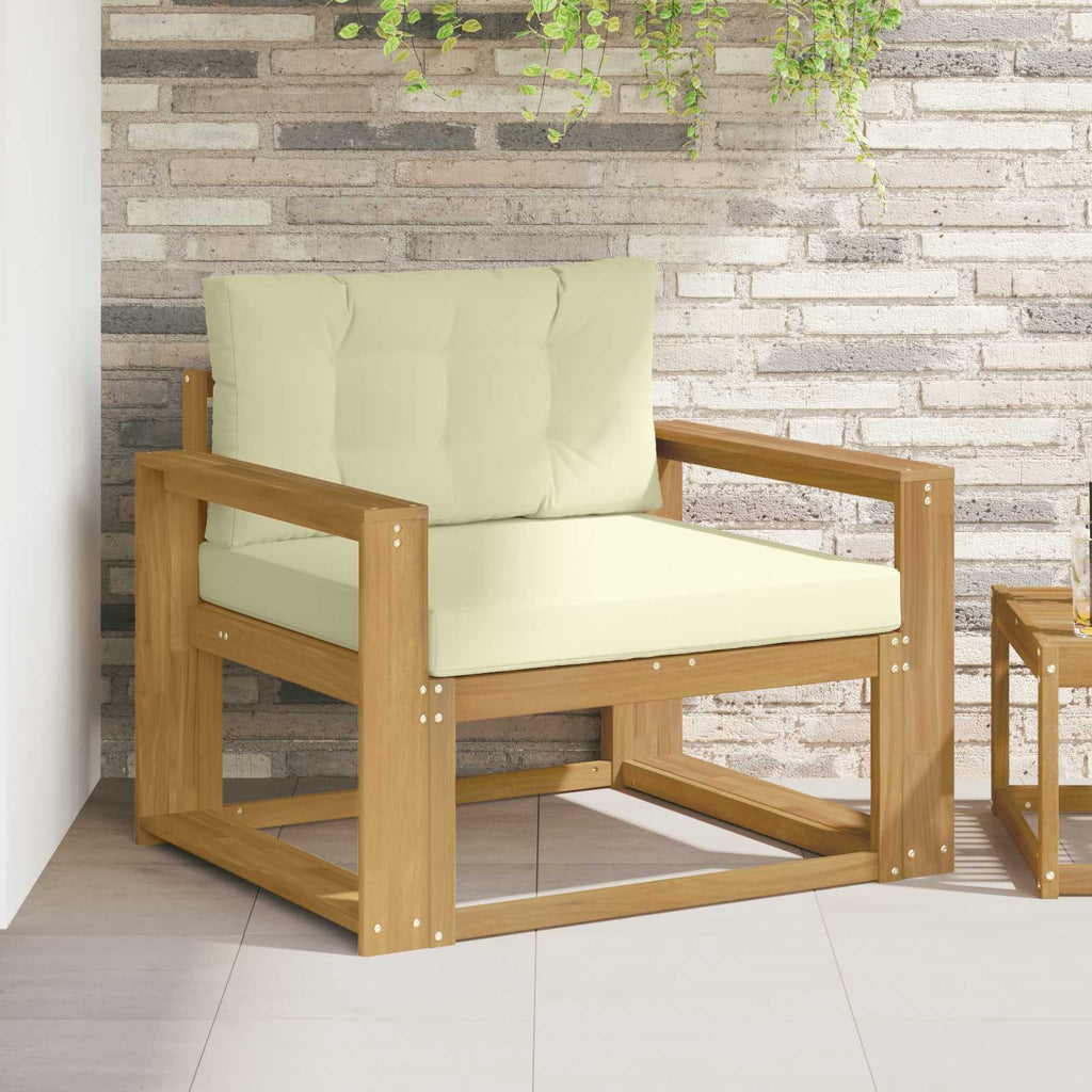 Outdoor Mittelsofa Polyester Weiß