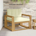 Outdoor Mittelsofa Polyester Weiß