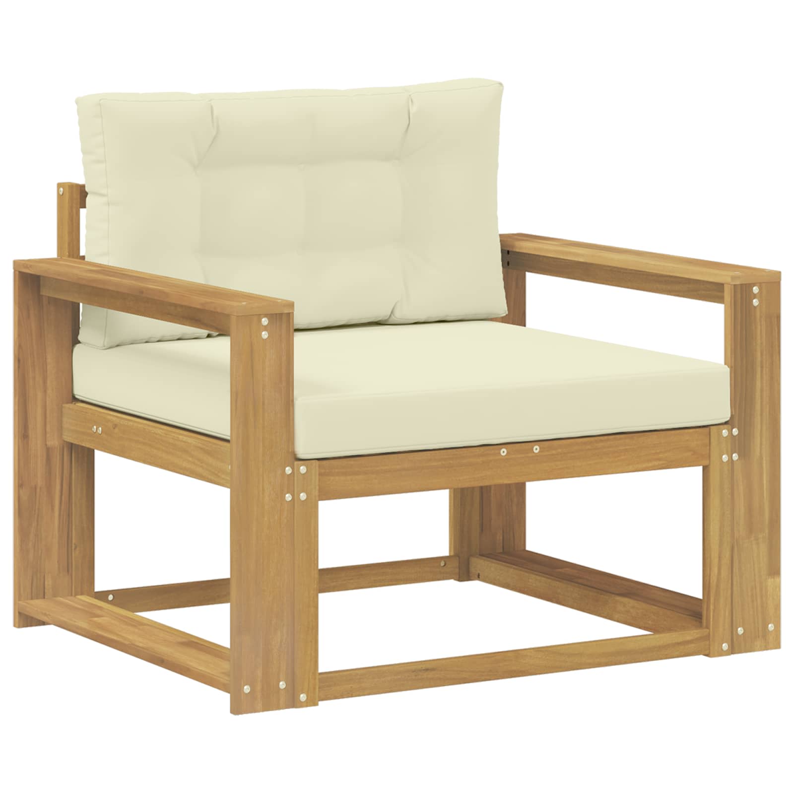 Outdoor Mittelsofa Polyester Weiß