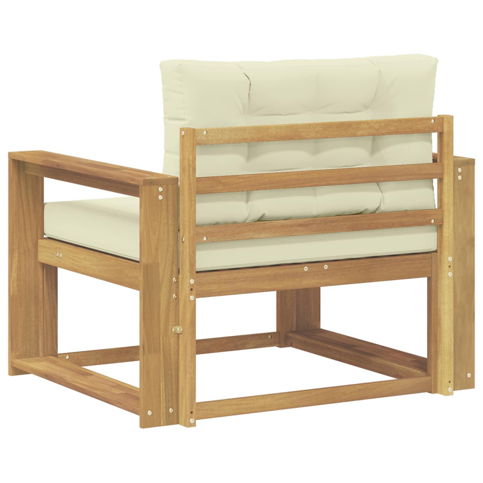 Outdoor Mittelsofa Polyester Weiß