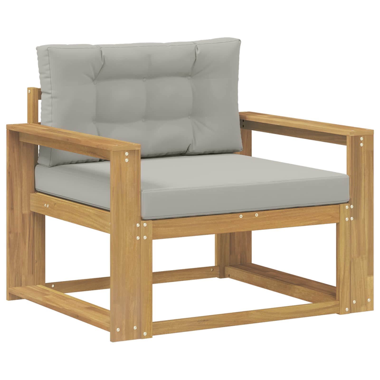 Outdoor Mittelsofa Polyester Weiß