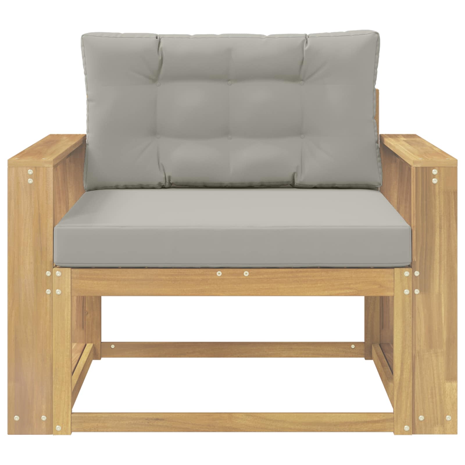 Outdoor Mittelsofa Polyester Weiß