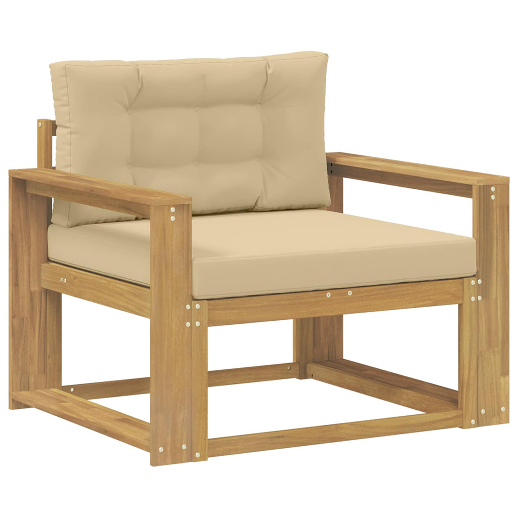 Outdoor Mittelsofa Polyester Weiß