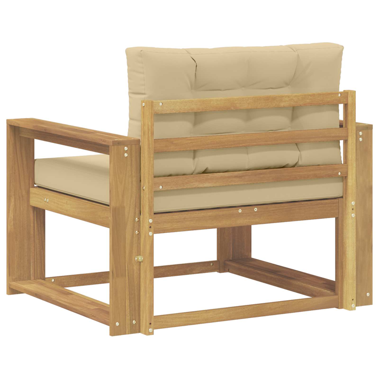 Outdoor Mittelsofa Polyester Weiß