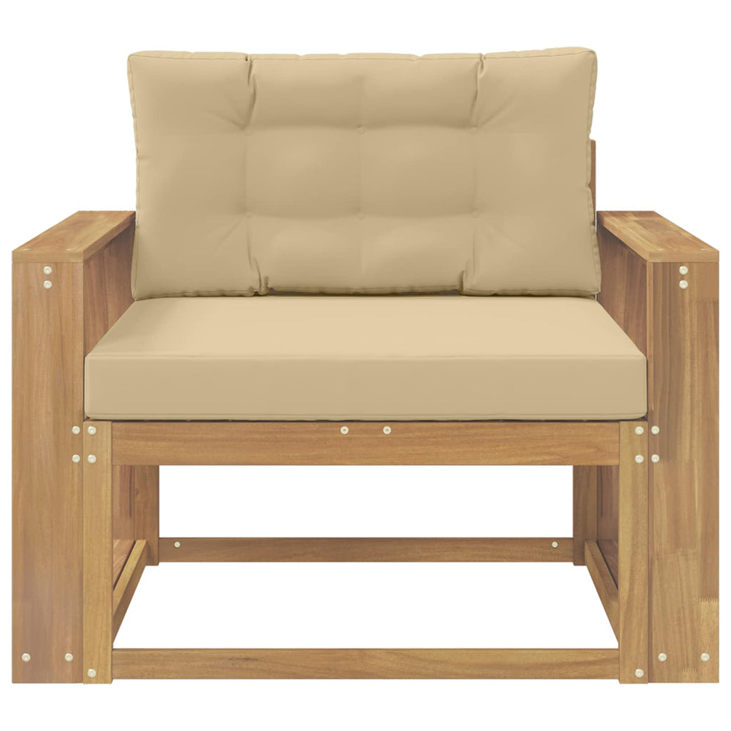 Outdoor Mittelsofa Polyester Weiß