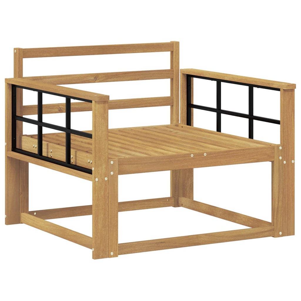 Outdoor Mittelsofa Massivholz Akazie Weiß