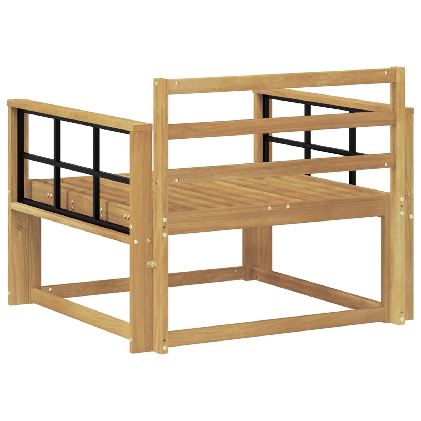 Outdoor Mittelsofa Massivholz Akazie Weiß