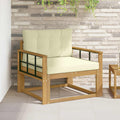 Outdoor Mittelsofa Polyester Weiß