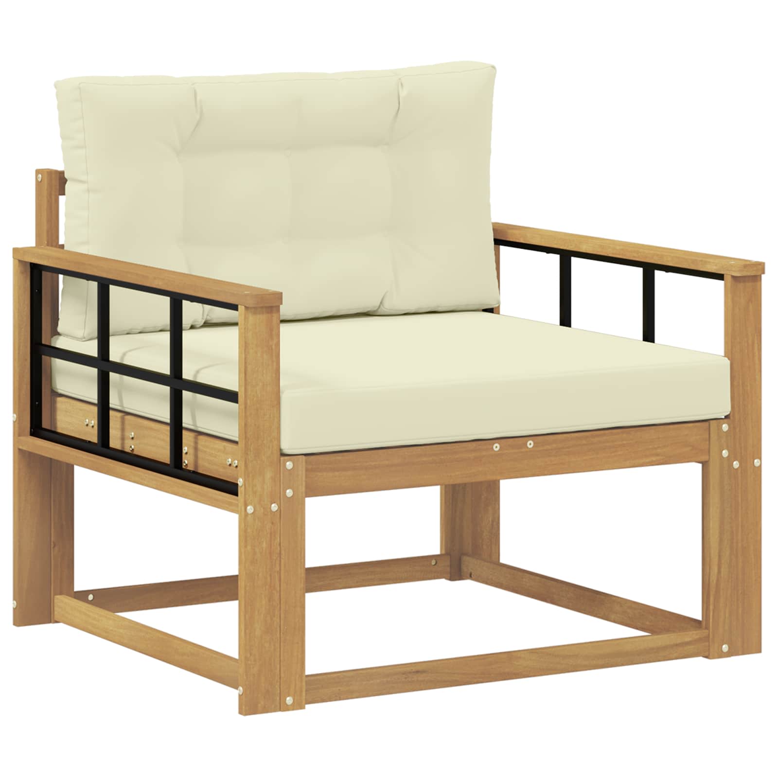 Outdoor Mittelsofa Polyester Weiß