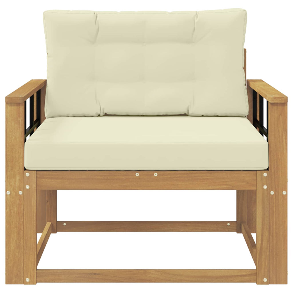 Outdoor Mittelsofa Polyester Weiß