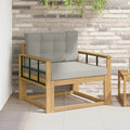 Outdoor Mittelsofa Polyester Weiß