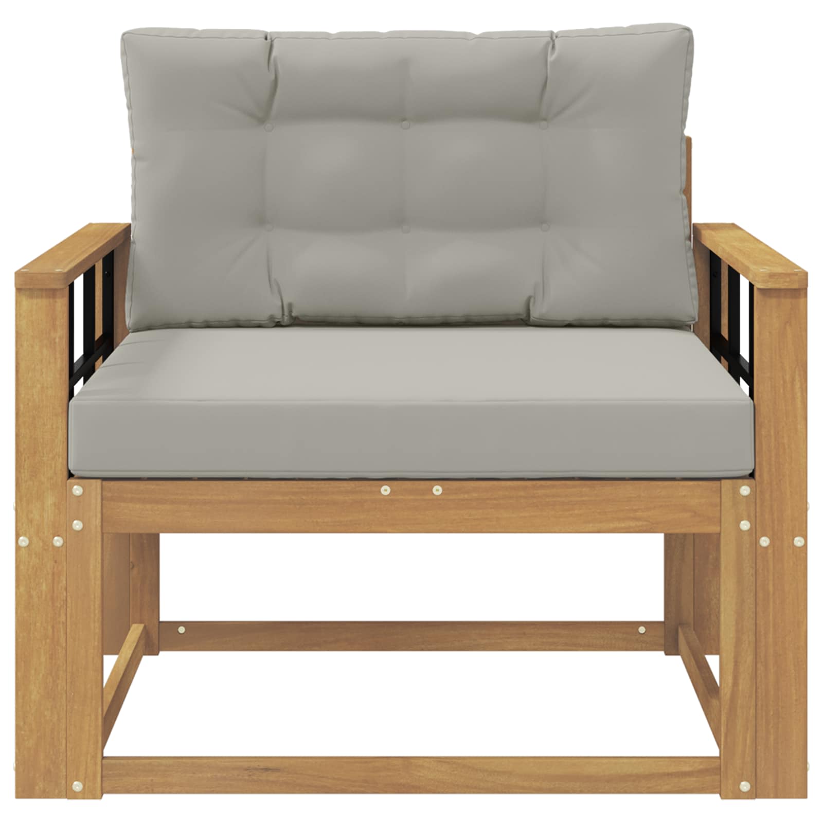 Outdoor Mittelsofa Polyester Weiß