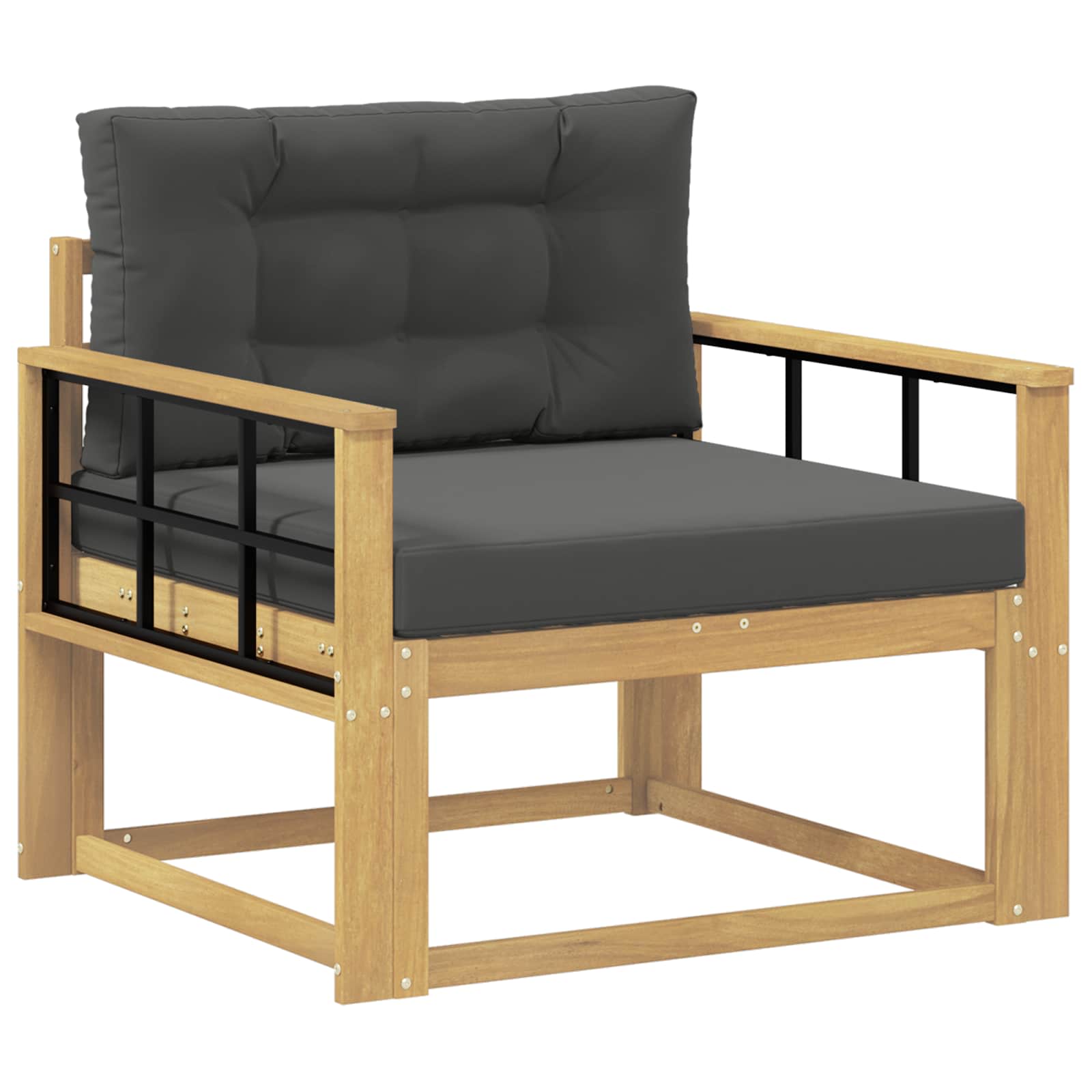 Outdoor Mittelsofa Polyester Weiß