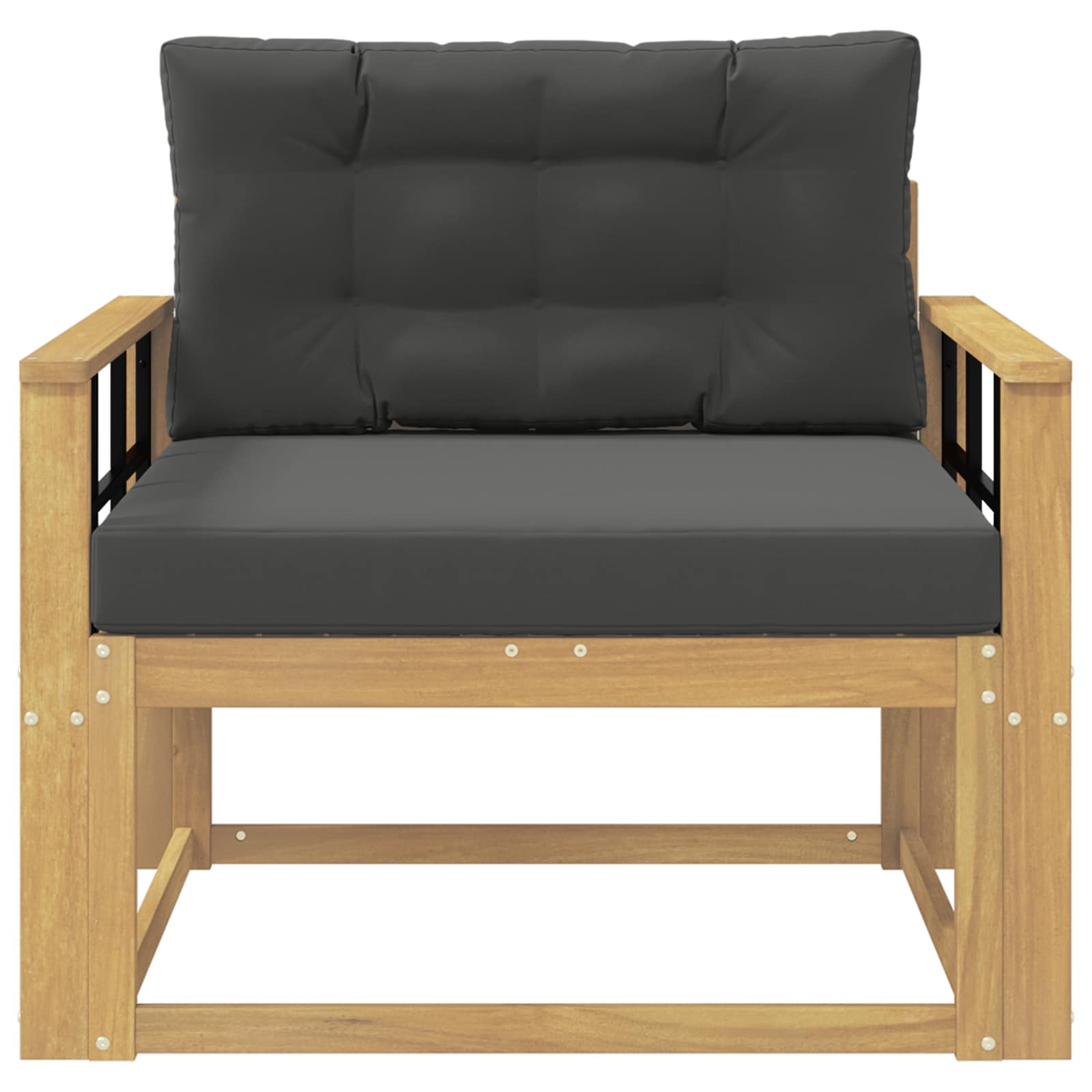 Outdoor Mittelsofa Polyester Weiß