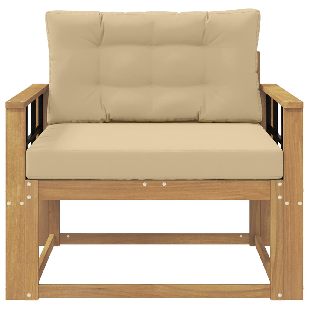 Outdoor Mittelsofa Polyester Weiß