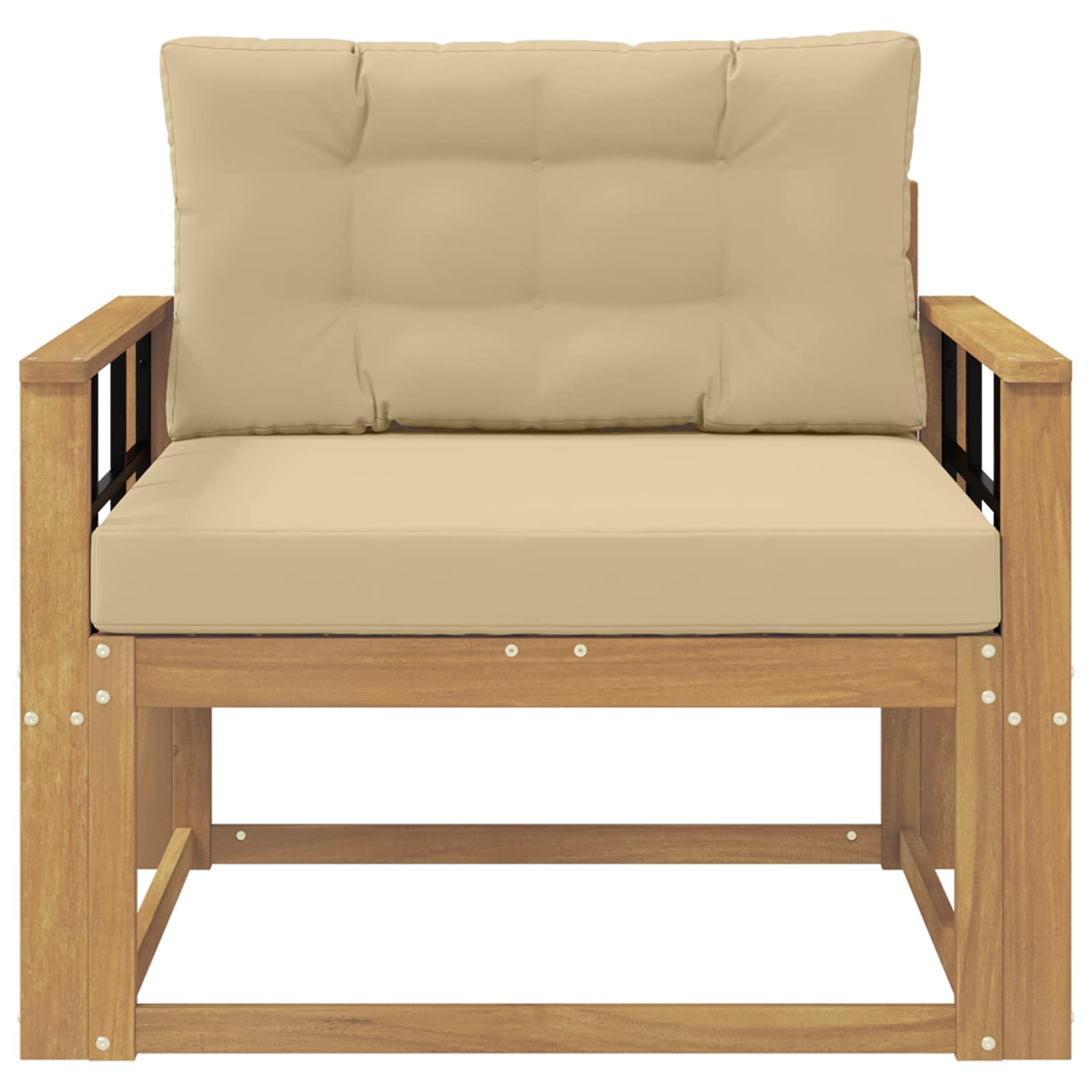 Outdoor Mittelsofa Polyester Weiß