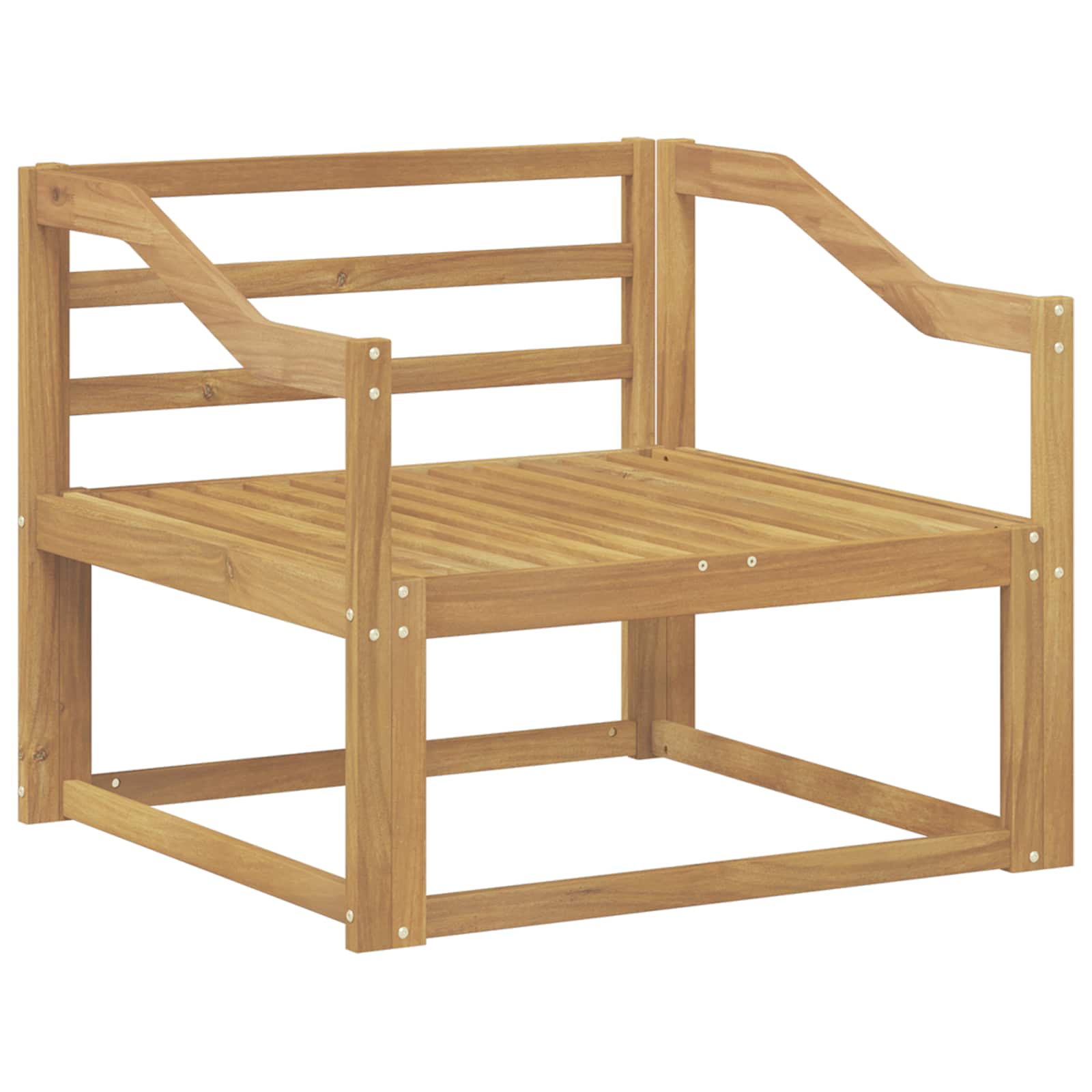 Outdoor Mittelsofa Massivholz Akazie Weiß