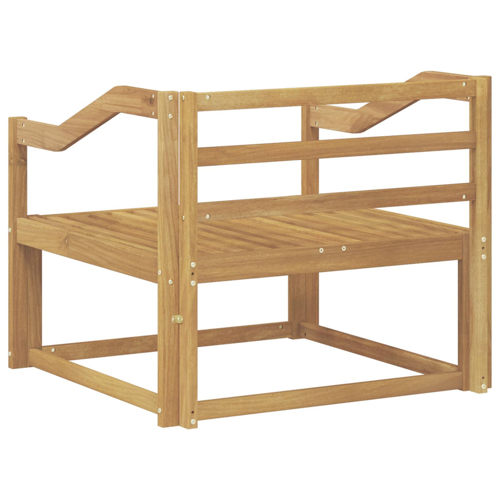 Outdoor Mittelsofa Massivholz Akazie Weiß