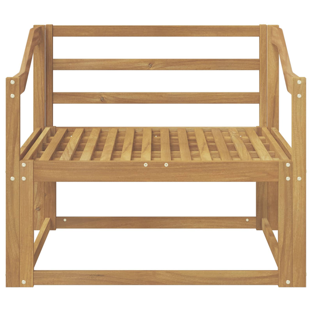 Outdoor Mittelsofa Massivholz Akazie Weiß