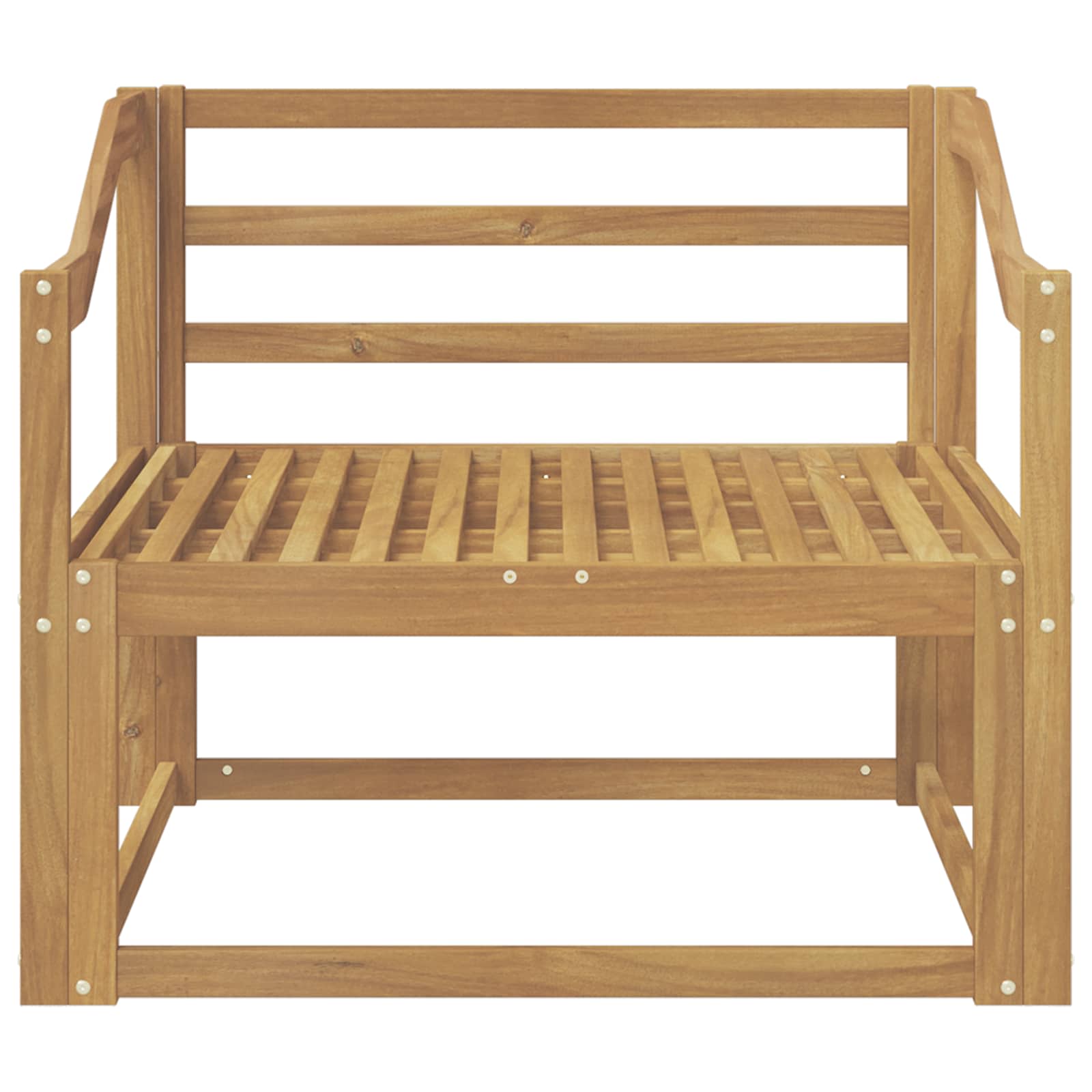 Outdoor Mittelsofa Massivholz Akazie Weiß