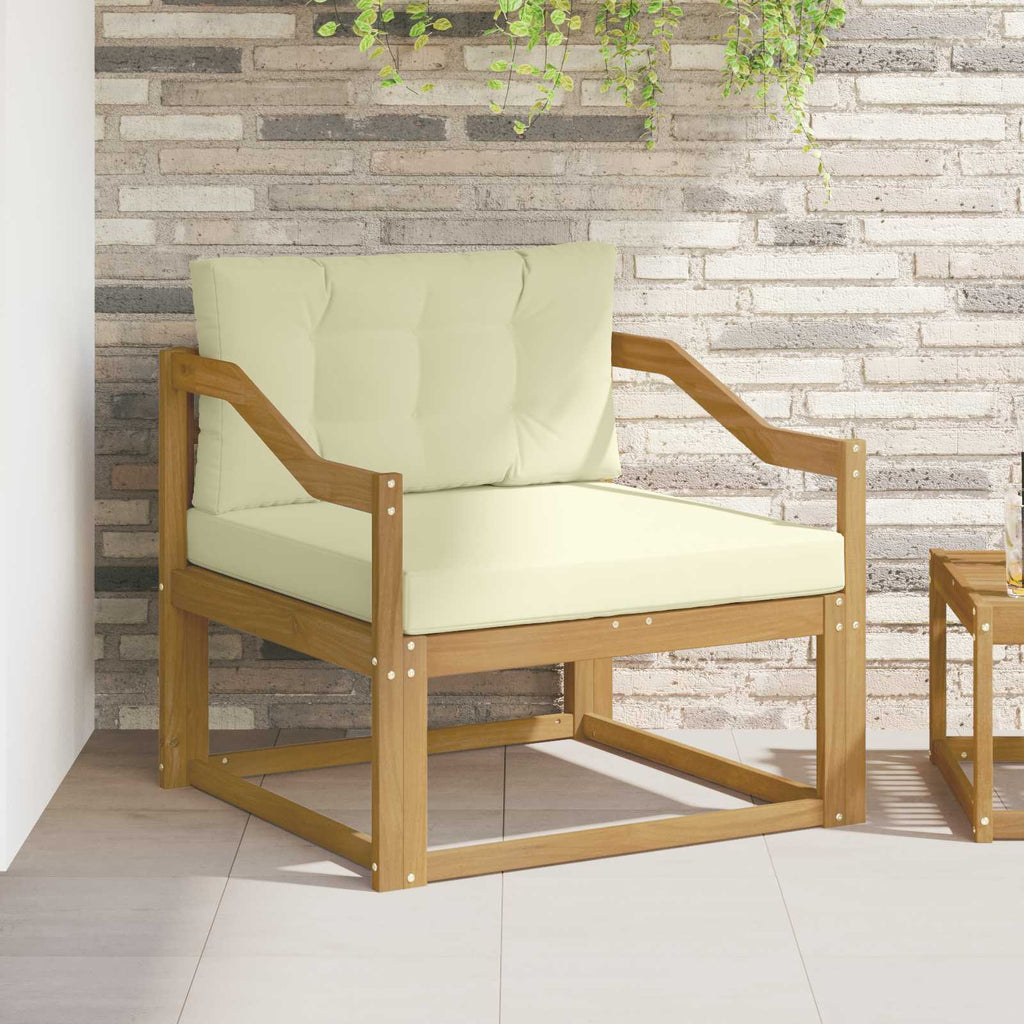 Outdoor Mittelsofa Polyester Weiß