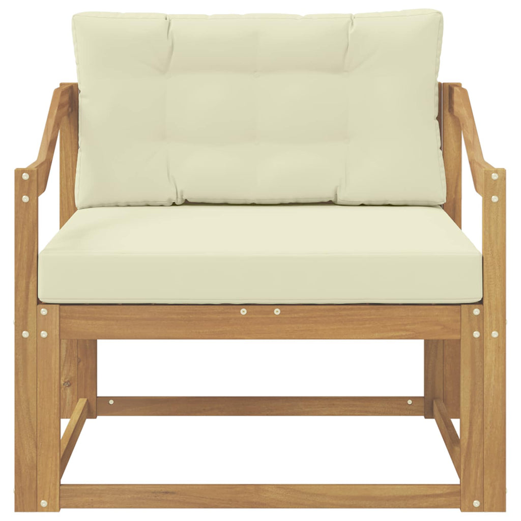 Outdoor Mittelsofa Polyester Weiß