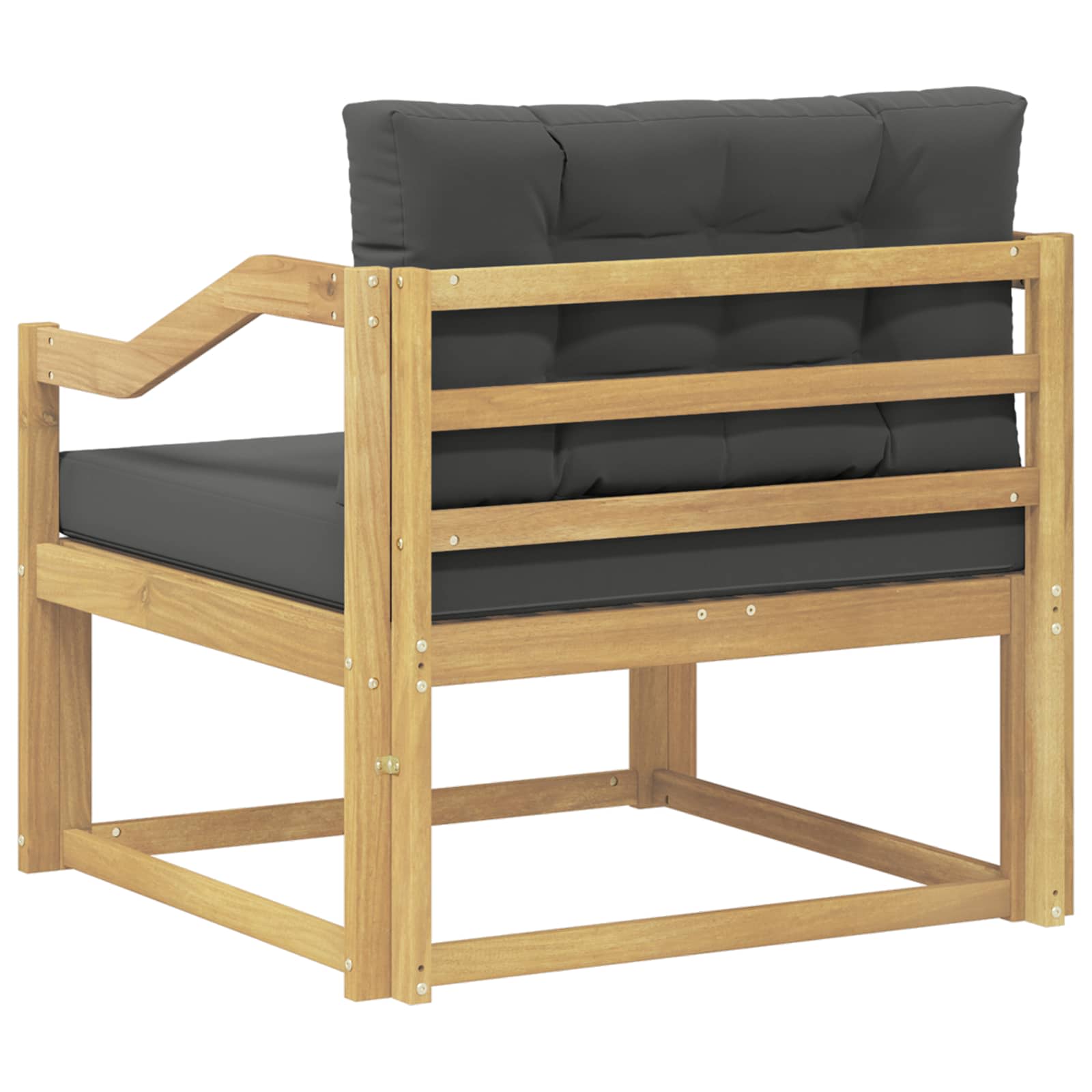 Outdoor Mittelsofa Polyester Weiß