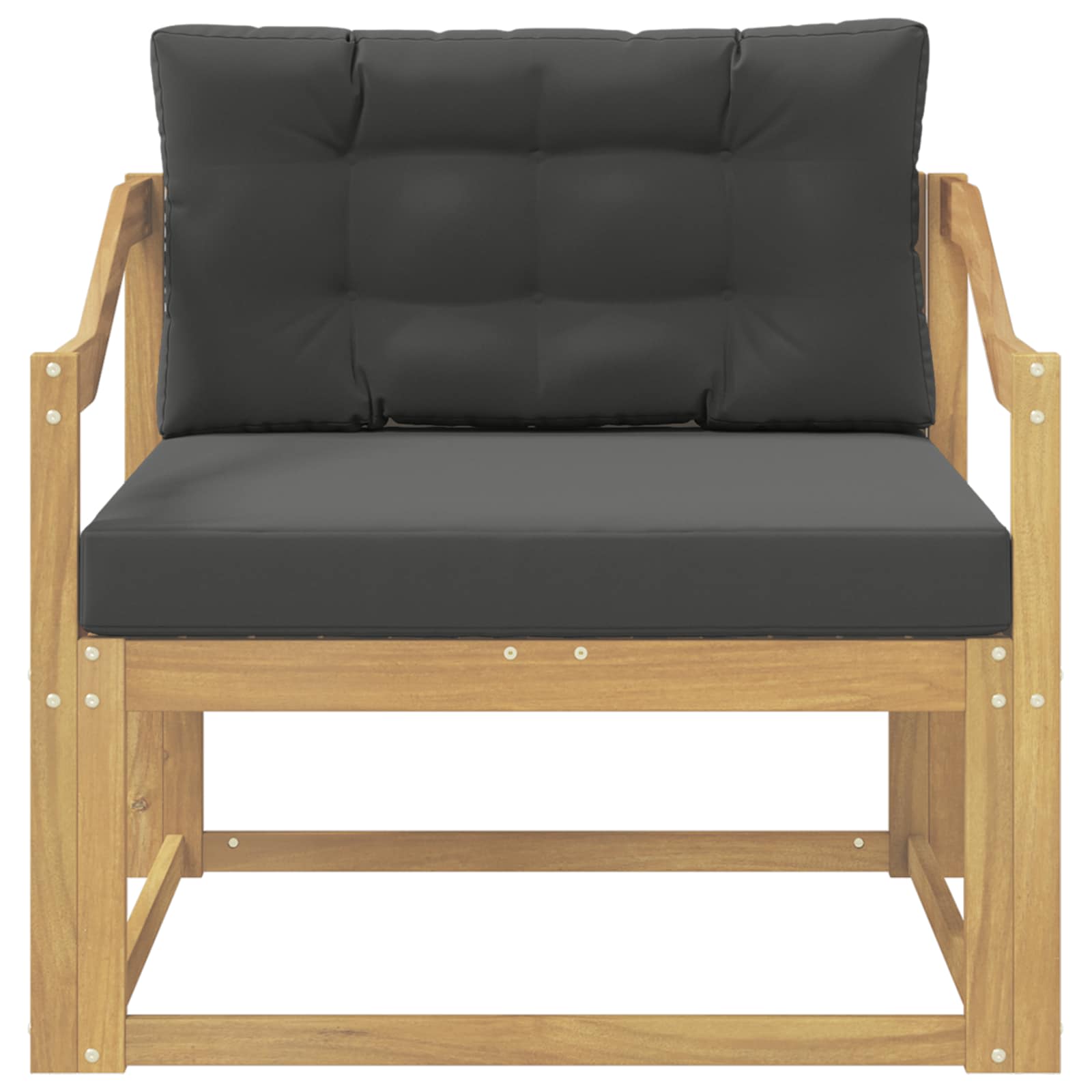 Outdoor Mittelsofa Polyester Weiß