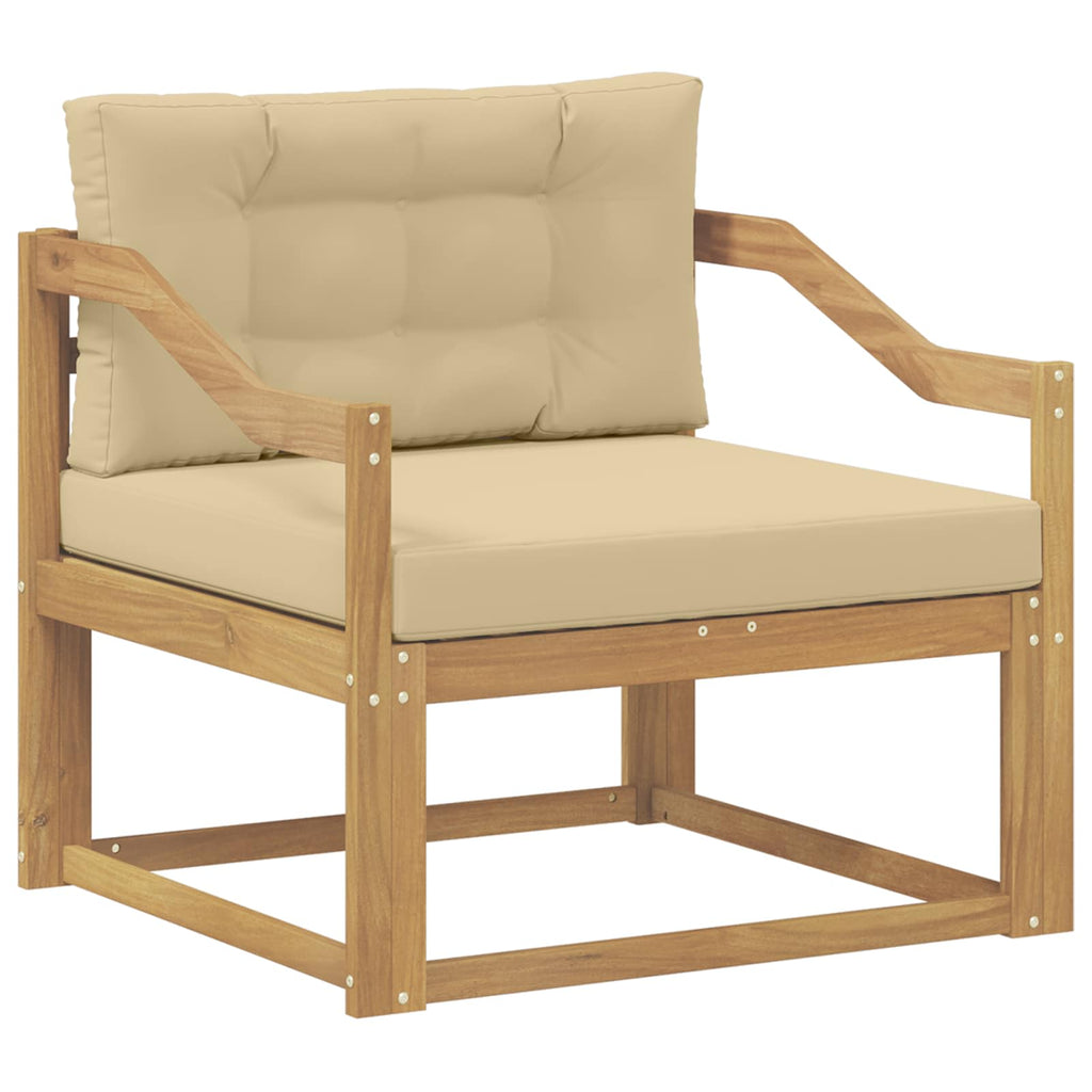 Outdoor Mittelsofa Polyester Weiß