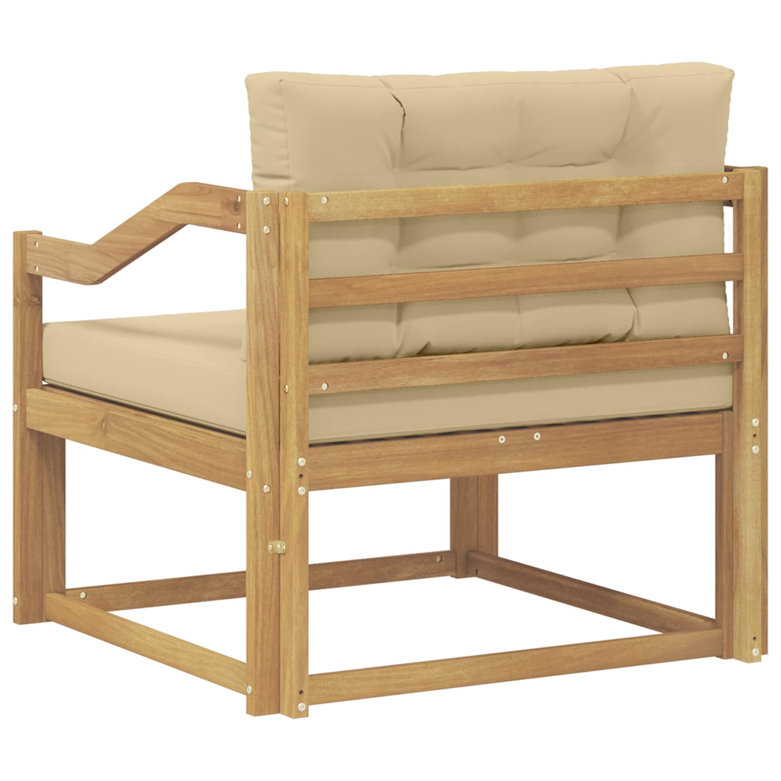Outdoor Mittelsofa Polyester Weiß