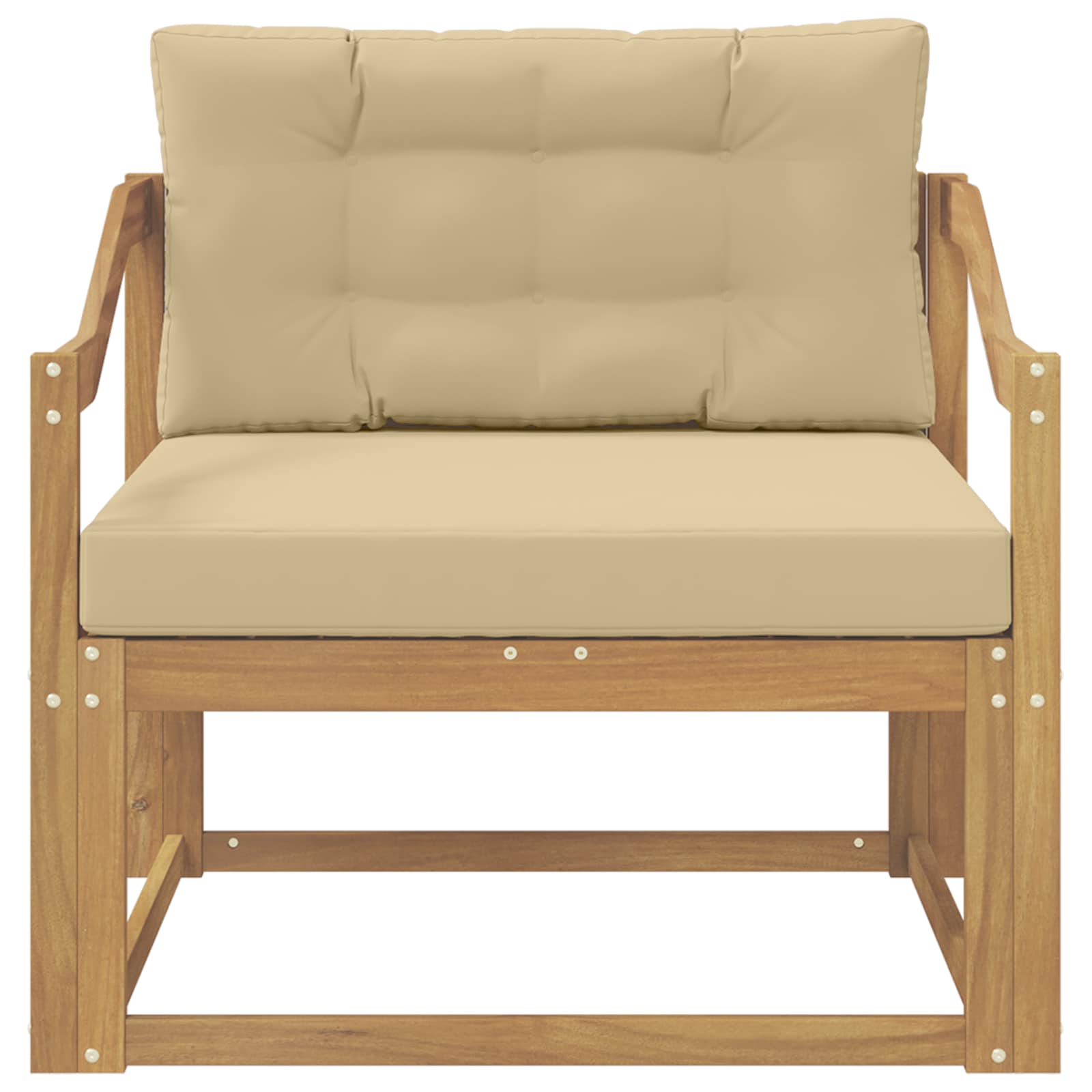 Outdoor Mittelsofa Polyester Weiß