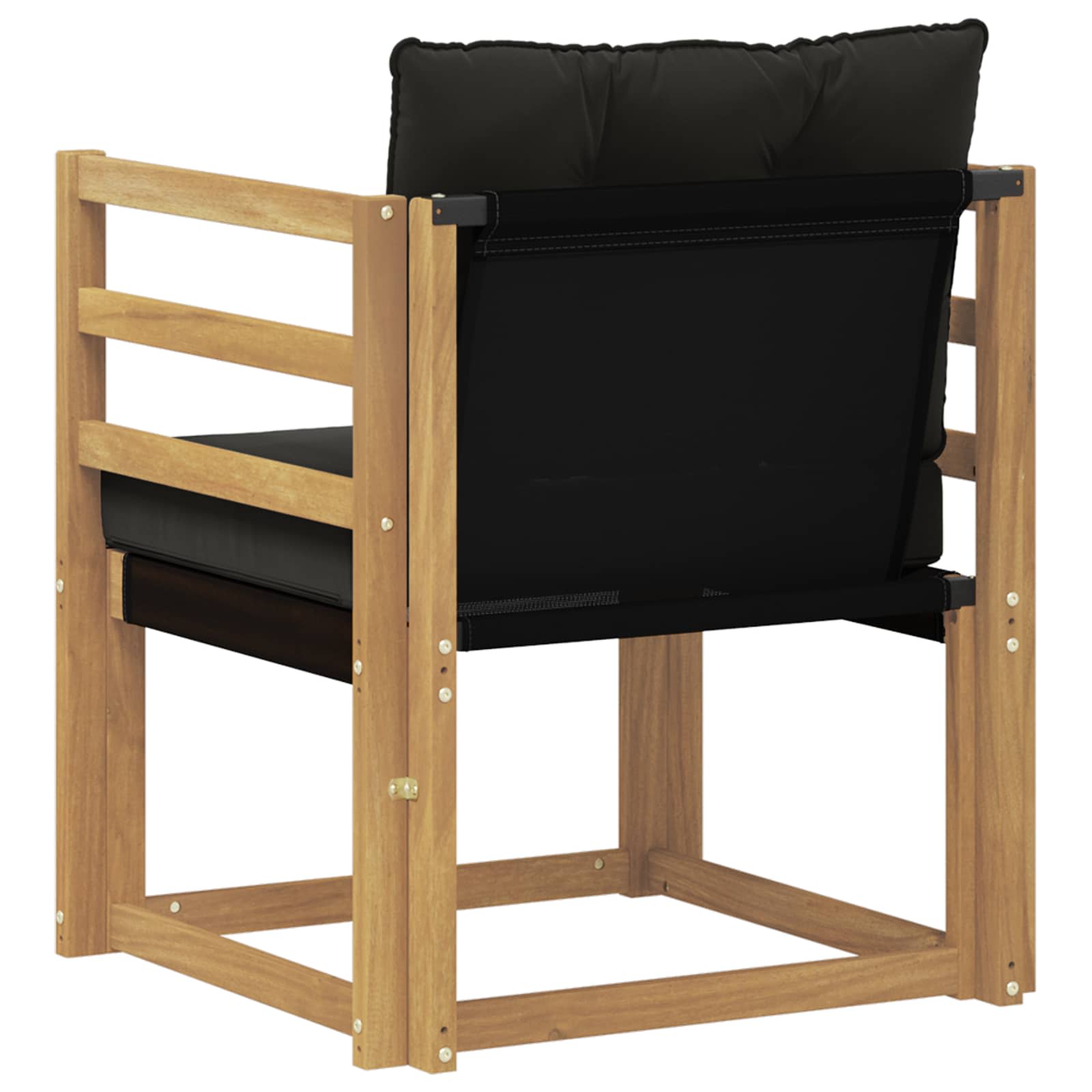 Outdoor-Sofa Massives Akazienholz und Textilene Weiß