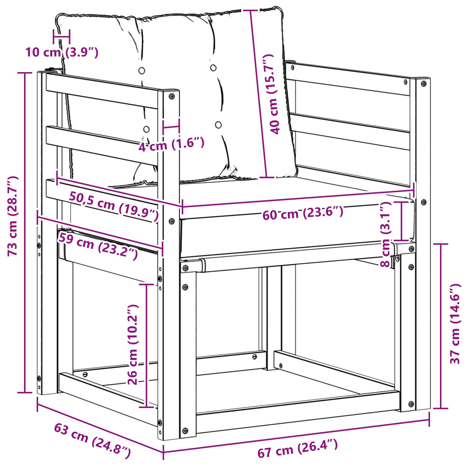 Outdoor-Sofa Massives Akazienholz und Textilene Weiß