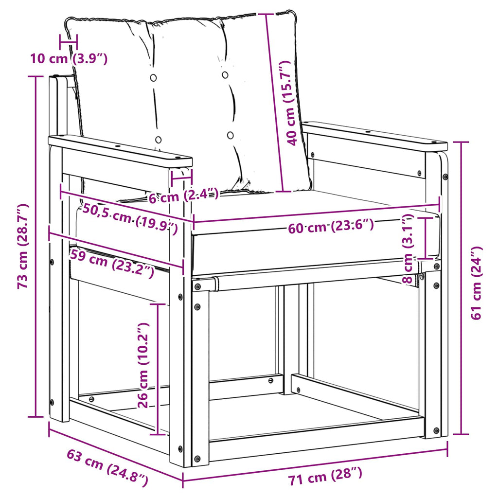 Outdoor-Sofa Massives Akazienholz und Textilene Weiß