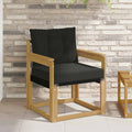 Outdoor-Sofa Massives Akazienholz und Textilene Weiß