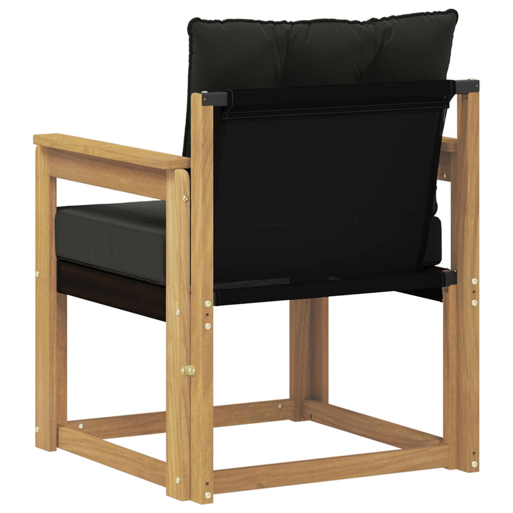 Outdoor-Sofa Massives Akazienholz und Textilene Weiß