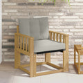 Outdoor-Sofa Massives Akazienholz und Textilene Weiß