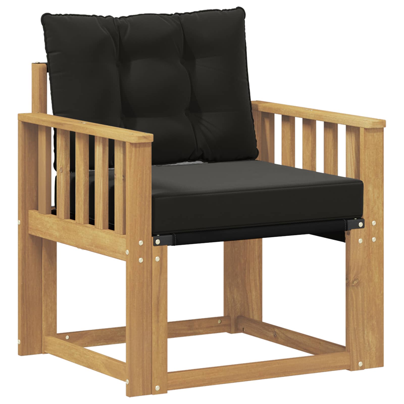 Outdoor-Sofa Massives Akazienholz und Textilene Weiß