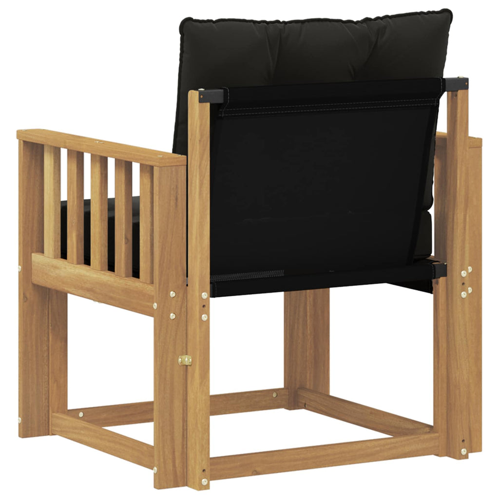 Outdoor-Sofa Massives Akazienholz und Textilene Weiß