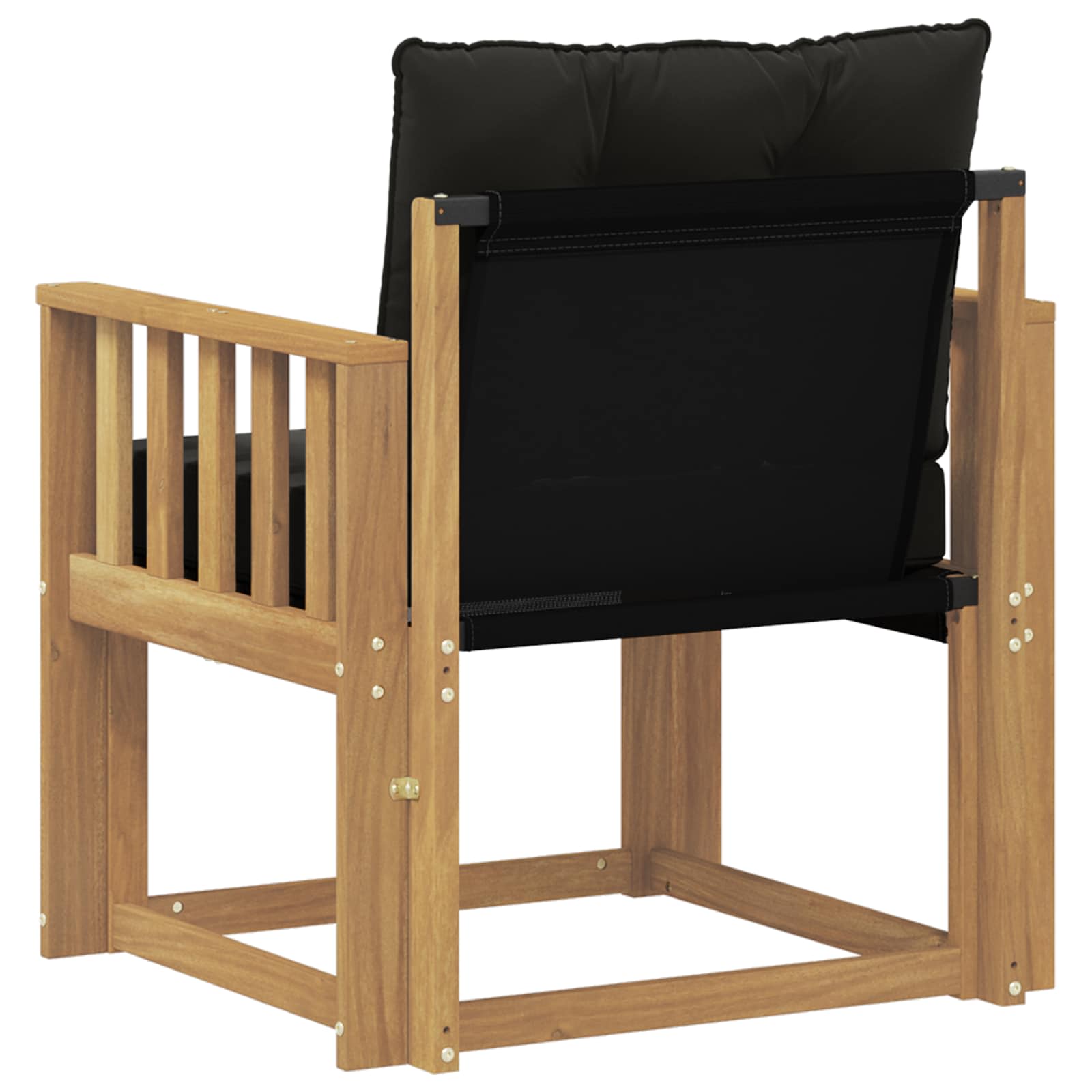 Outdoor-Sofa Massives Akazienholz und Textilene Weiß