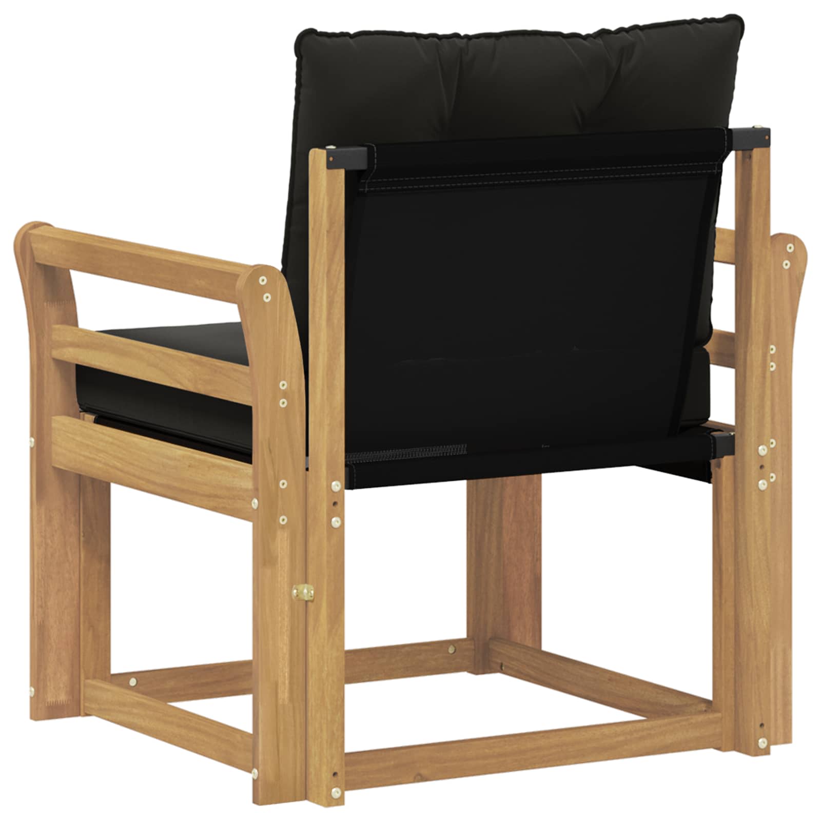 Outdoor-Sofa Massives Akazienholz und Textilene Weiß