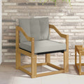 Outdoor-Sofa Massivholz Akazie Weiß und Hellgrau
