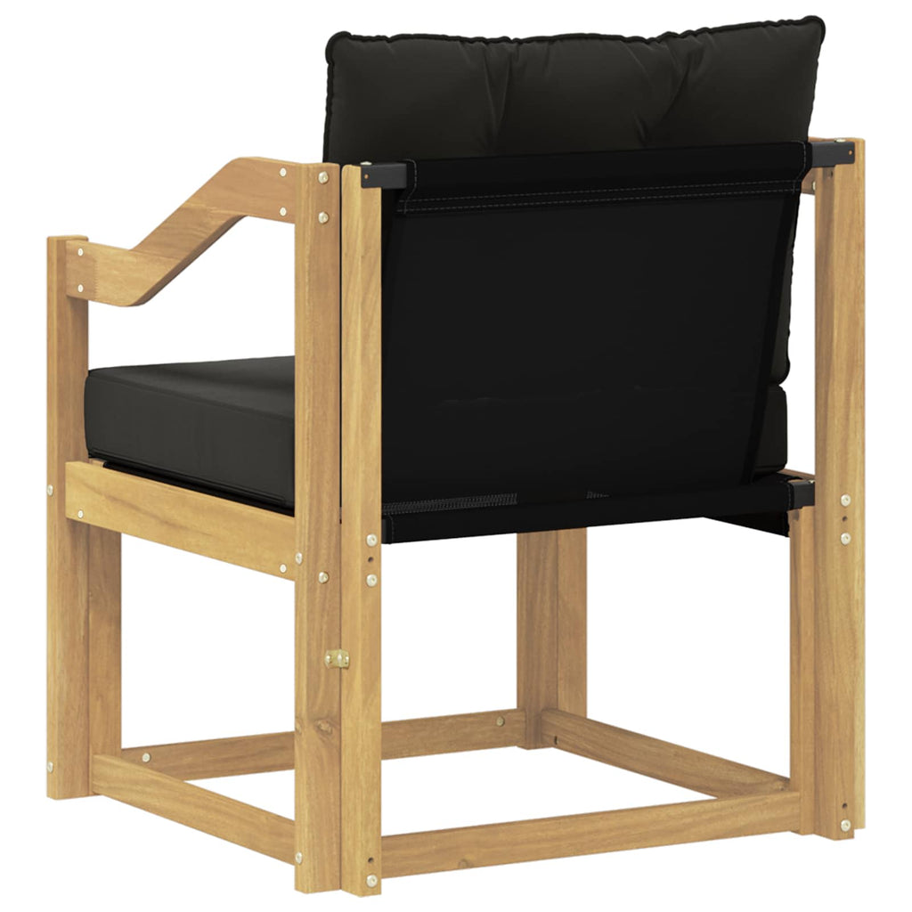 Outdoor-Sofa Massives Akazienholz und Textilene Weiß