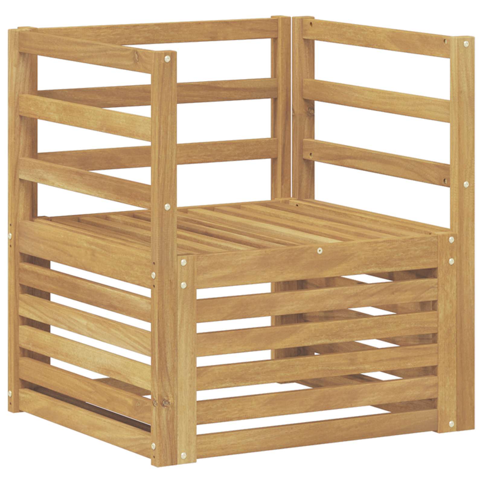 Outdoor-Sofa Massivholz Akazie Weiß