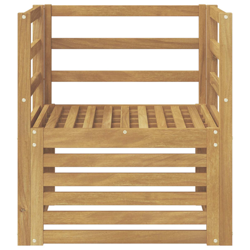 Outdoor-Sofa Massivholz Akazie Weiß
