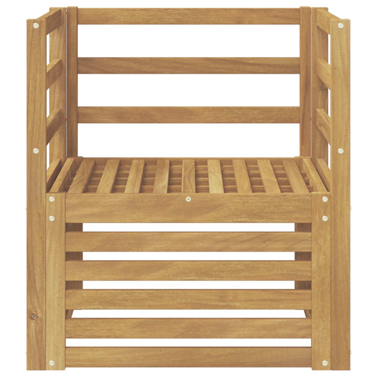 Outdoor-Sofa Massivholz Akazie Weiß