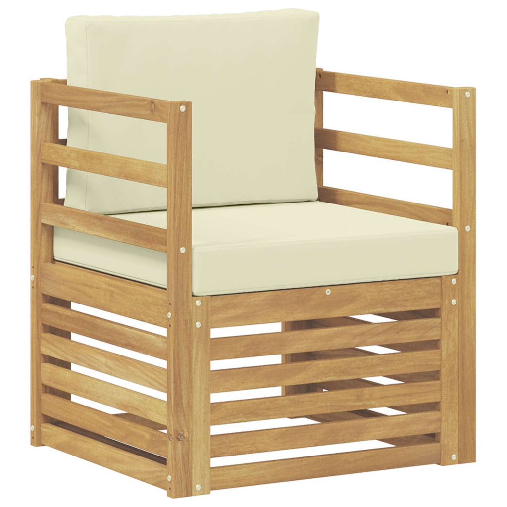 Outdoor-Sofa Polyester Weiß und Creme